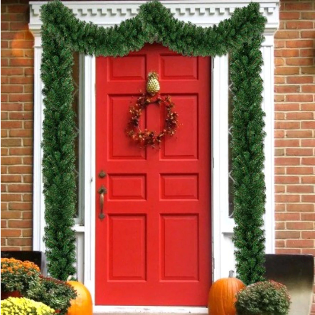 Festão Aramado Galhos Verde Cru Enfeite de Natal Rattan Decoração Natalina Ambientes Diversos – XL3227